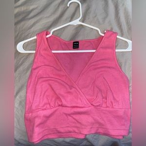 Pink shein ribbed knit tank